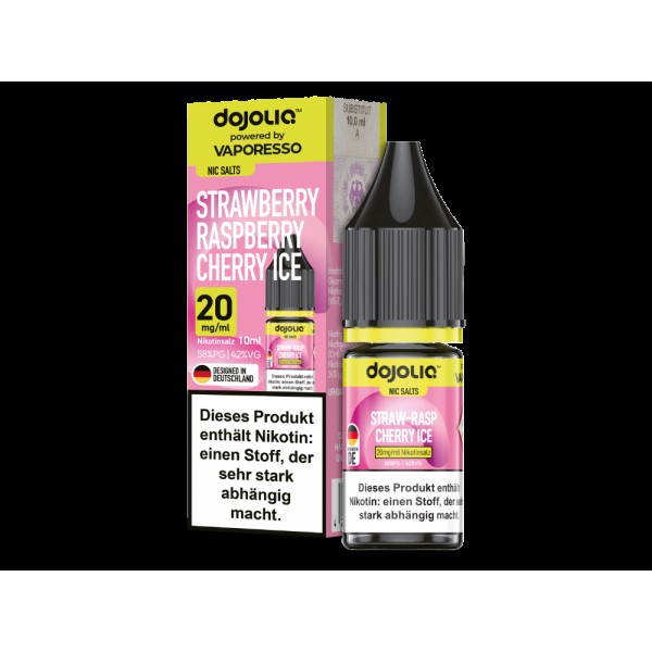 Dojoliq  - Strawberry Raspberry Cherry Ice - Nikotinsalz Liquid