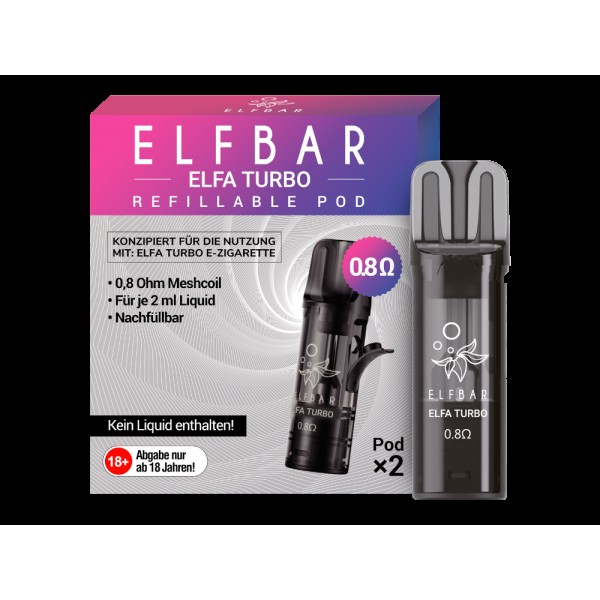 Elfbar - Elfa Turbo Pod 2 ml (0.8 ohm) 2 Stück