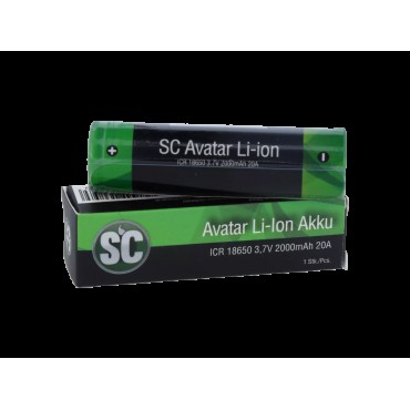 SC - Avatar Li-ion (2000 mAh) 20 A - 18650 Akku
