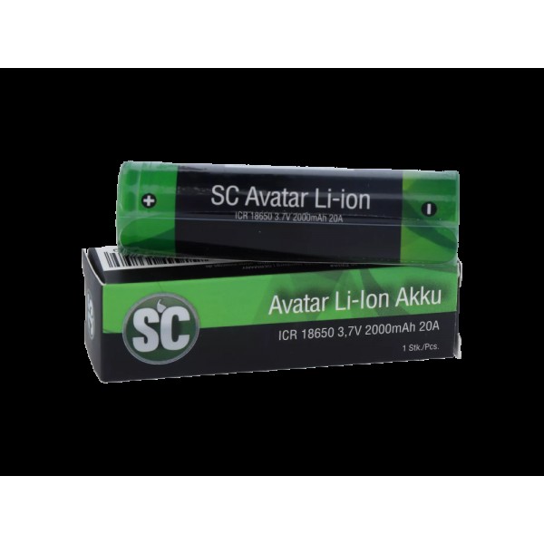 SC - Avatar Li-ion (2000 mAh) 20 A - 18650 Akku