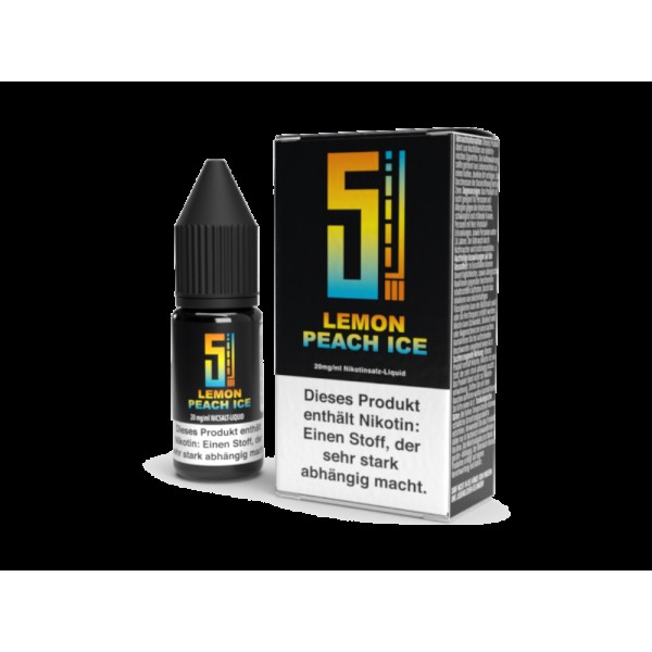 5EL - Lemon Peach Ice - Nikotinsalz Liquid