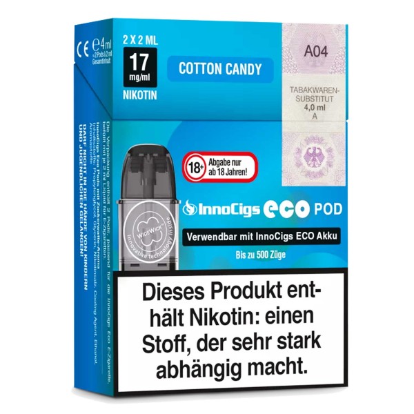 Innocigs - Eco Pod - Cotton Candy (2 x 2 ml) - Pod (2 Stück)